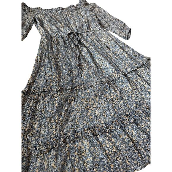 Anthropologie Kira Off-The-Shoulder‎ Peasant Dress Multi Size 8 - Picture 6 of 12